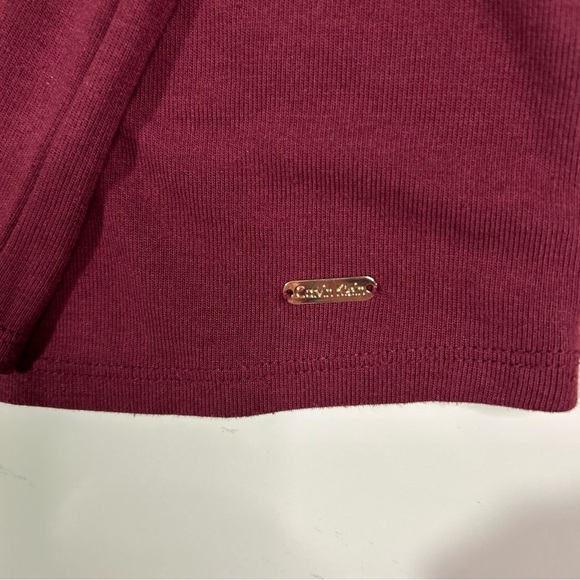 Calvin Klein Sweater Women’s Medium Maroon Red Pullover Top Shirt Cottage Core - Picture 9 of 12